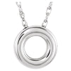 Sterling Silver 10mm Circle 18-inch Necklace