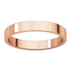 10k Rose Gold 3mm Flat Band, Size 7