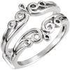All Metal Ring Guard in 14k White Gold ( Size 6 )