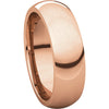 10k Rose Gold 6mm Comfort Fit Band, Size 10