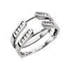 14k White Gold 1/2 ctw. Diamond Ring Guard, Size 7