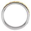 14K White & Yellow Gold 7mm Celtic-Inspired Band Size 5.5
