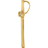 14k Yellow Gold .05 CTW Diamond Cross Pendant