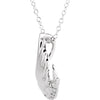 Sterling Silver Cubic Zirconia Infinite Spirit 18" Necklace