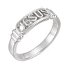In The Name of Jesus Chastity Ring in Sterling Silver, Size 9