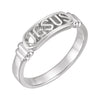 In The Name of Jesus Chastity Ring for Men in Sterling Silver, Size 11