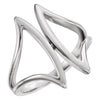 14k White Gold Freeform Ring, Size 7