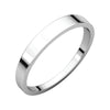 03.00 mm Flat Tapered Band in 14K White Gold ( Size 4.5 )