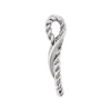 14k White Gold Teardrop Rope Design Pendant