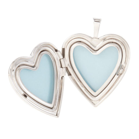 Sterling Silver 20.75x19.25mm Cross Heart Locket