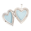 Sterling Silver 20.75x19.25mm Cross Heart Locket