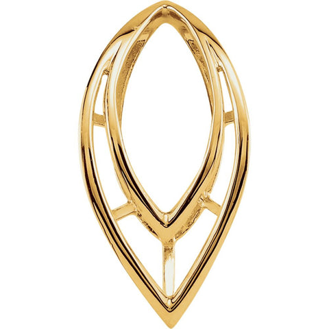 14k Yellow Gold Pendant Enhancer