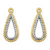 14k White Gold 14K Yellow Gold Plated .04 CTW Diamond Earring Jackets