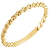 14K Yellow Gold 2mm Twisted Rope Band (Size 6)