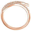 14k Rose Gold 1/6 CTW Diamond Ring, Size 6