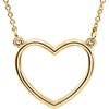 14k Yellow Gold 15.75x17mm Heart 16-inch Necklace
