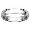 14k White Gold 4mm Comfort Fit Edge Band , Size 8
