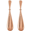 14k Rose Gold Pierced Style Earrings