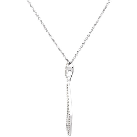 14k White Gold 1/4 CTW Diamond 18" Necklace