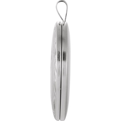Sterling Silver Oval Celtic Cross Locket