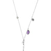 Sterling Silver Amethyst & Labradorite 17.5" Necklace
