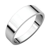 06.00 mm Flat Tapered Band in 14K White Gold ( Size 6 )