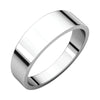 06.00 mm Flat Tapered Band in 14K White Gold ( Size 5 )