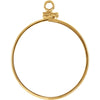 Fancy Coin Edge Screw-Top Coin Frame Mounting in 14K Yellow Gold