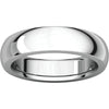 14k White Gold 5mm Heavy Comfort Fit Band, Size 9