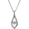 14k White Gold 1/5 ctw. Diamond 16-18-inch Mystara« Necklace
