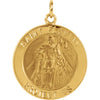 22.00 mm St. Florian Medal in 14K Yellow Gold