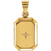 14K Yellow Gold 0.01 Ct Diamond Locket