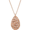 14k Rose Gold 1/5 CTW Diamond Nest Design 18" Necklace