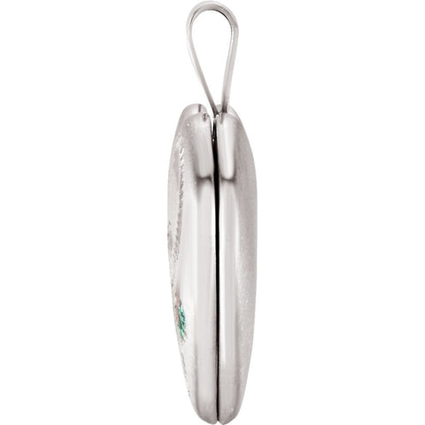 Sterling Silver Heart Locket with Cross
