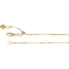 14K Yellow Gold 0.8mm Adjustable Snake 22-Inch Chain