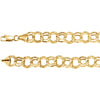 14K Yellow Gold 5.7mm Double Link Charm 8-Inch Bracelet