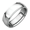 14k White Gold 6mm Comfort-Fit Edge Band, Size 9