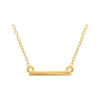 14k Yellow Gold Petite Bar 16-18-inch Necklace