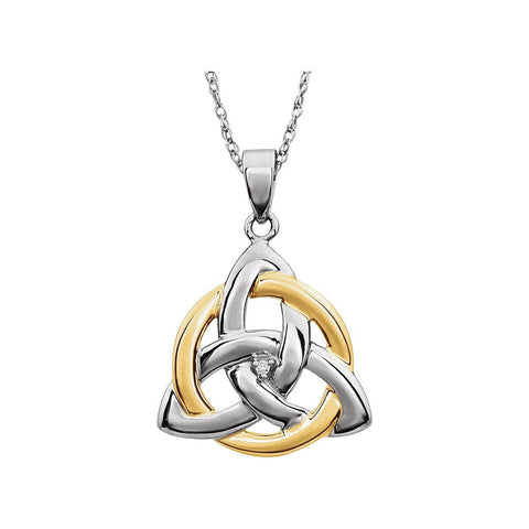 14K Two-Tone Celtic Pendant