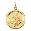 16.00 mm St. Christopher Medal in 14K Yellow Gold