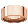 14k Rose Gold 8mm Flat Comfort Fit Band, Size 7.5