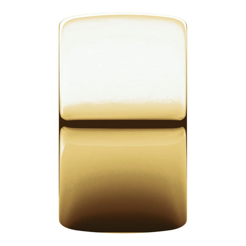 14k Yellow Gold 12mm Half Round Band, Size 6.5