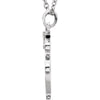 14k White Gold .025 CTW Diamond Lowercase Letter "m" Initial 16" Necklace