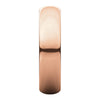 14k Rose Gold 5mm Half Round Band, Size 11