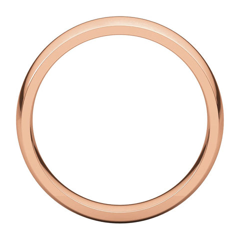 14k Rose Gold 5mm Light Comfort Fit Band, Size 7