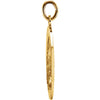 14k Yellow Gold 18.5mm Round St. Padre Pio Medal