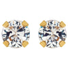 14k Yellow Gold Cubic Zirconia Inverness Piercing Earrings