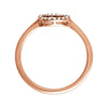 14k Rose Gold 1/10 CTW Diamond Circle Ring, Size 7