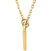 14k Yellow Gold "V" 16.5" Necklace