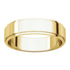 14k Yellow Gold 5mm Flat Edge Band, Size 10